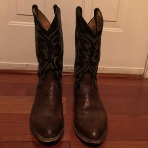 Tony Lama Leather Cowboy Boots